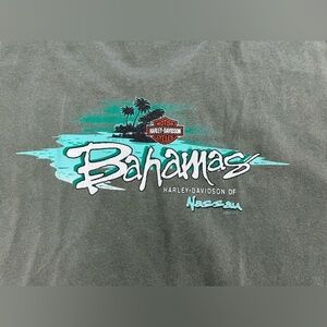 Harley-Davidson 2003 Nassau Bahamas 100% Cotton Ringer T-Shirt Mens Large
